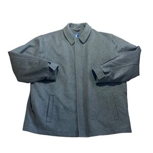 Roundtree & Yorke Men's Big & Tall‎ Brown Wool Blend Thick Coat Jacket Size 2XT